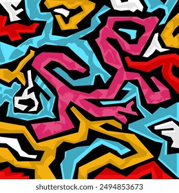 Abstract graffiti design with illustrat3 style