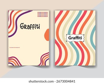Abstract Graffiti Frame Party Flyer vector illustration.
