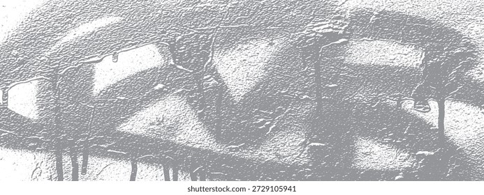 Abstract graffiti on a wall, with drips and texture, creating an urban and raw aesthetic.