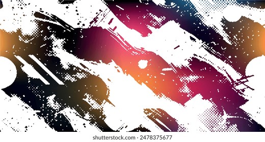 Abstract graffiti paintings vibrant colors texture on the concrete wall background