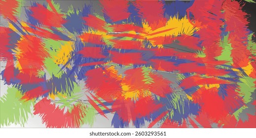 Abstract graffiti paintings vibrant colors texture on the concrete wall background