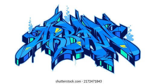 Abstract Graffiti Street Art Style Word Urban Lettering Vector Illustration 