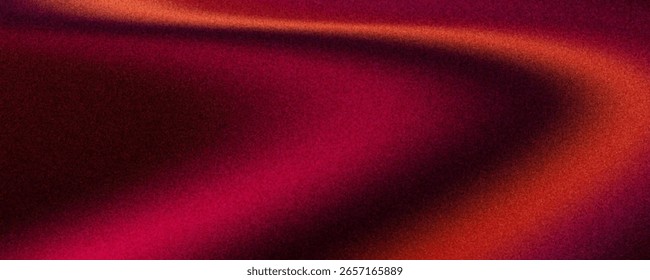 Abstract grainy background glowing red blurred color flow banner poster cover design, noise texture effect