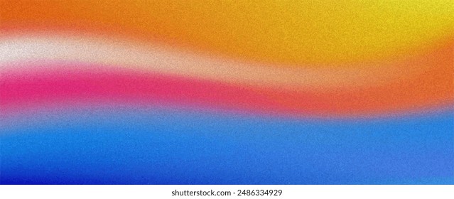 Abstractas fondo granulado, naranja azul magenta rosa amarillo textura ruidosa, diseño de póster de Anuncio de verano