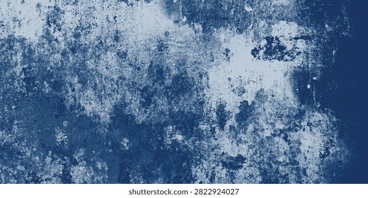 Abstract grainy banner background in neutral blue monochrome featuring noise texture and a distressed poster cover header backdrop design
