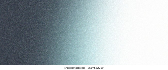 Abstract grainy gradient background black, grey and cyan, noise effect, banner poster cover design.