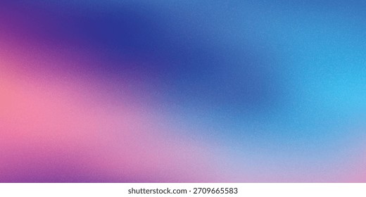 Abstractas gradiente de fondo con colores azul, púrpura y rosa. Fondo de pantalla suave y borroso con textura granulosa. Diseño para un Anuncio, portada o póster de Sitio web moderno