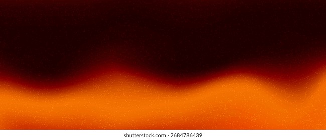 Abstractas gradiente de fondo con colores rojo oscuro, naranja y negro. Efecto de brillo cálido texturizado con polvo y transición de color suave
