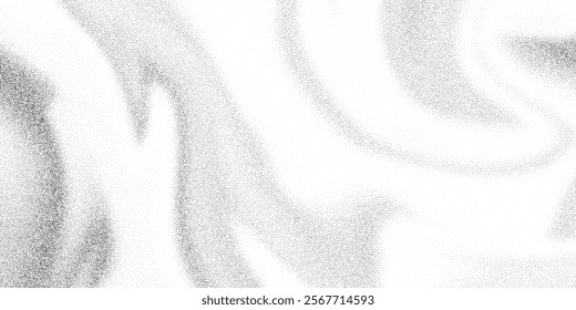 Abstract grainy gradient background, smooth flowing curves minimal dots texture, noisy frame