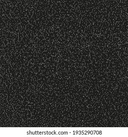 Abstract grainy grunge vector texture as seamless pattern with black background.