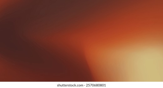 Abstract grainy noisy gradient background, brown orange glowing gradient wave dark art simple modern