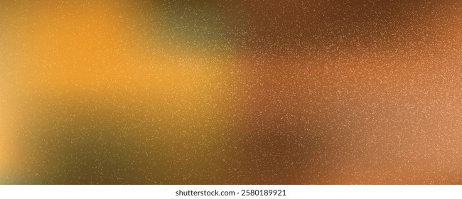 Abstract grainy noisy gradient background, brown orange glowing gradient wave, dark backdrop banner poster header design, grain noise