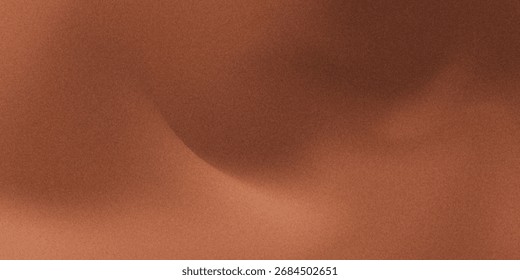 Abstract grainy noisy gradient background, brown orange glowing gradient wave, dark backdrop banner poster header design, grain noise texture effect