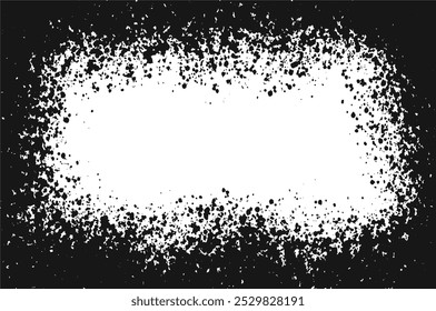 Abstract grainy texture Dust border. grunge sand grain frame vector background 