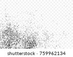 Abstract grainy texture isolated on transparent background. Silhouette of sugar flakes or salt, almond, wheat flour spread on the flat surface or table. Dust, sand blow or bread crumbs. Top view. 