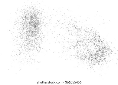 Textura granulada Abstractas aislada sobre fondo blanco. Elemento de diseño plano. Ilustración vectorial, eps 10.