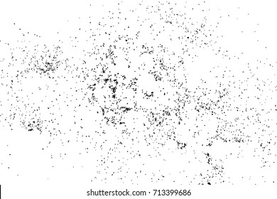 Abstract grainy texture isolated on white background. Top view. Dust, sand blow or bread crumbs.Silhouette of food flakes such as salt or almond or wheat flour spread on the flat surface or table. 