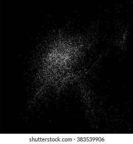 Abstract grainy texture on  black background. Flat design element. Vector illustration,eps 10.
