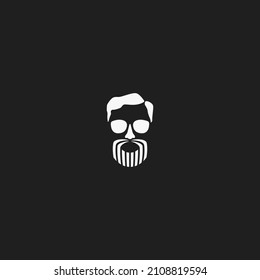 abstract grandpa face vector illustration