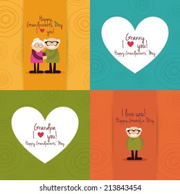 abstract grandparents day background with some special objects