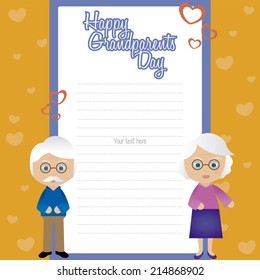 Abstract Grandparents day background with some special objects