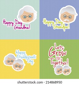 Abstract Grandparents day background with some special objects