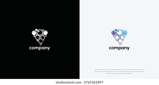 Abstract Grape Cluster Logo Design