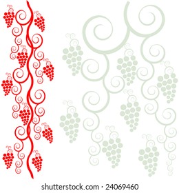 Abstract grapes  frame with place for your text