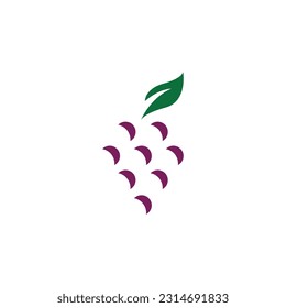 Abstract Grapes Logo, Grapes icon vector  