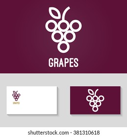 Abstract grapes logo template. Grapes icon. Minimal grapes