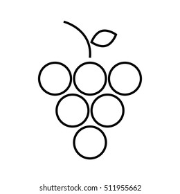 Abstract grapes logo template. Grapes icon. Black grapes.