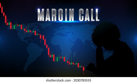 abstract graph background of Stock market crashmargin call, down trend, big short, 