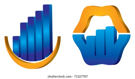 Abstract graph, illustration of financial progress