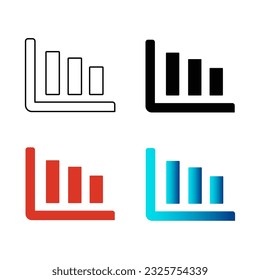 Abstract Graph Silhouette Illustration, can be used for business designs, presentation designs or any suitable designs.