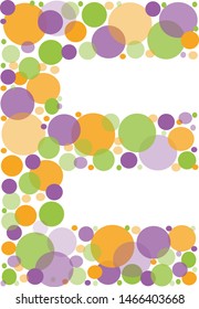 Abstract graphic alphabet letter E.