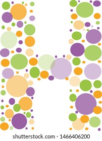 Abstract graphic alphabet letter H.