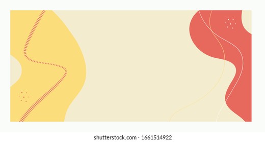 Abstract Graphic art background trendy in soft yellow and red colours for stationery,advertising,greeting cards,to do lists or logo,planners,cosmetic packaging, web, cases,banners.Vector illustration