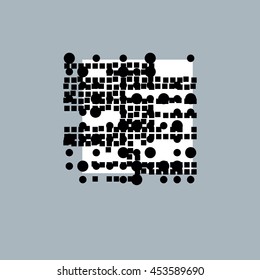 Abstrakte grafische Kunst, geometrische Vektorgrafik.