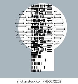 Abstract graphic art, vector geometric illustration.