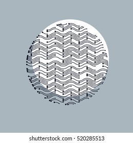 Abstract graphic art, vector geometric illustration.