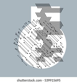 Arte gráfico abstracto, ilustración geométrica vectorial.