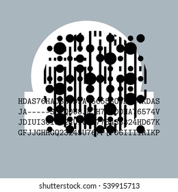 Abstract graphic art, vector geometric illustration.