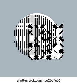 Abstract graphic art, vector geometric illustration.