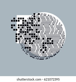 Abstract graphic art, vector geometric illustration.