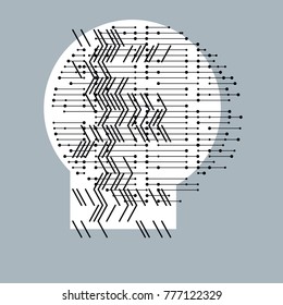 Arte gráfico abstracto, ilustración geométrica vectorial.