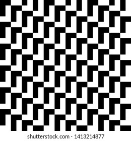 Abstract graphic background. Black and white texture. Seamless geometric pattern.