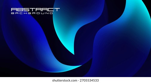 Abstract graphic background with dark and bright blue-sky tones and overlapping wavy circle patterns.