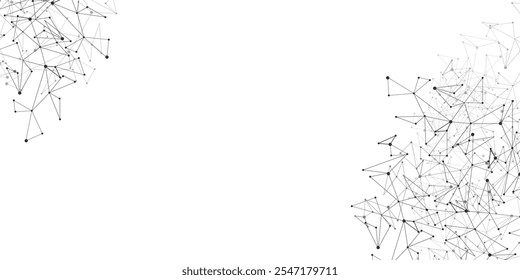 Pontos gráficos abstratos de fundo com tecnologias de conexões.