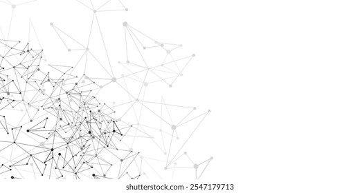 Abstract graphic background dots with connections technologies.