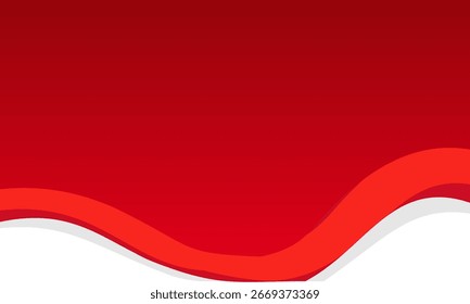 An abstract graphic background with fluid, wavy shapes in red and white. The colors are inspired by the Indonesian flag, making it ideal for national or patriotic themes.